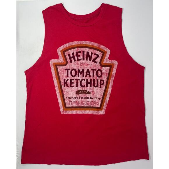 Heinz Ketchup Sleeveless Men's Tshirt size XL PreOwned in good condition - Picture 1 of 6